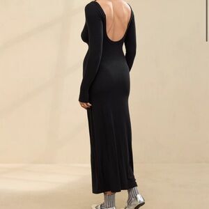 Aerie Long Sleeve Scoop Back Maxi Dress